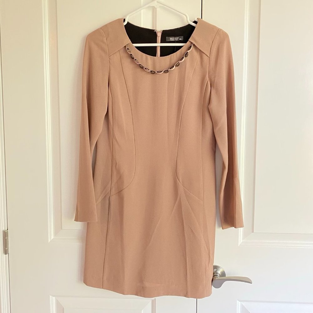 Wanko Tan long sleeve dress